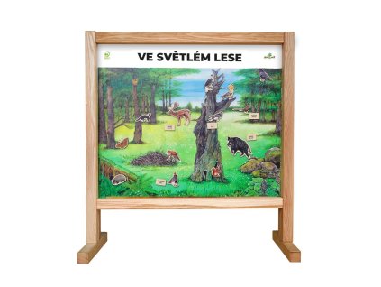 stolni biotop s magnety ve svetlem lese