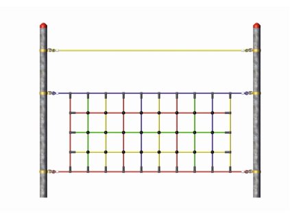 4591 60 3 dobrodruzny parkur „dillenburg“ prvek 3 splhaci sit, pro ocelove sloupky