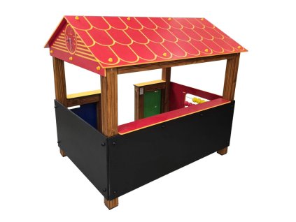 velky didakticky domek s kreslici tabuli