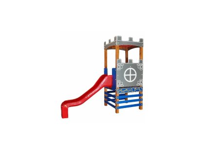 vez se strechou a skluzavkou hrad