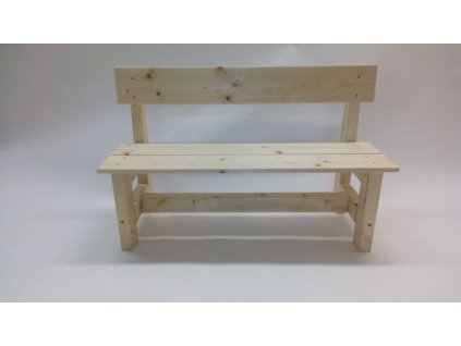 Dětská dřevěná lavice s opěradlem Dáša