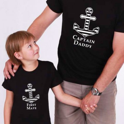Pánské tričko Captain Daddy (Barva trička Bílé, Velikost 3XL, Střih Pánské)