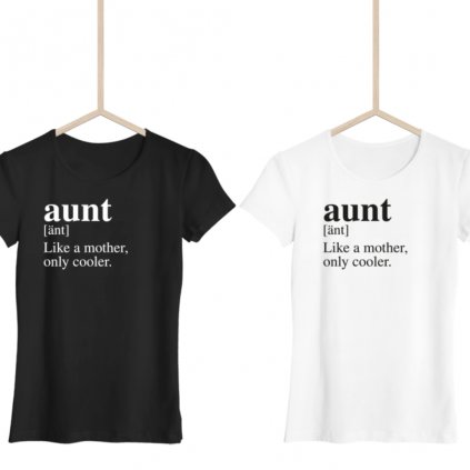 Dictionary definitions - Aunt dámské tričko (Barva trička Bílé, Velikost 3XL, Střih Dámské)