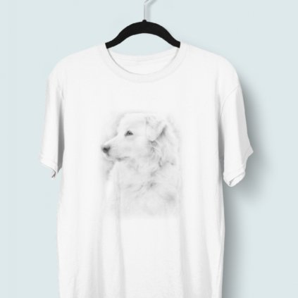 Tričko s 3D potiskem (pes 11) (Barva trička Bílé, Velikost 3XL, Střih Dámské)