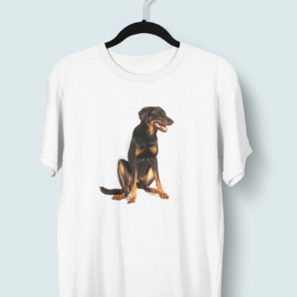 Tričko s 3D potiskem (pes 5) (Barva trička Bílé, Velikost 3XL, Střih Dámské)