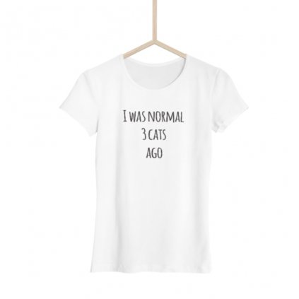 Dámské tričko - I was normal (Barva trička Bílá, Velikost L)
