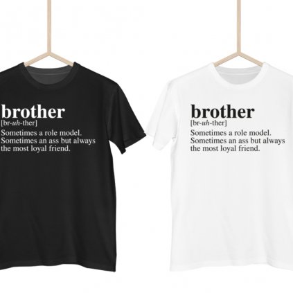 Dictionary definitions - Brother pánské tričko (Barva trička Bílé, Velikost 3XL, Střih Pánské)