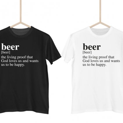 Dictionary definitions - Beer pánské tričko (Barva trička Bílé, Velikost 3XL)