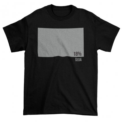 Tričko pro fotografy 18% šedá (Barva trička Černé, Velikost XXXL, Střih Dámský)