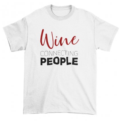 Tričko Wine connecting people (Barva trička Bílé, Velikost XXXL, Střih Dámský)