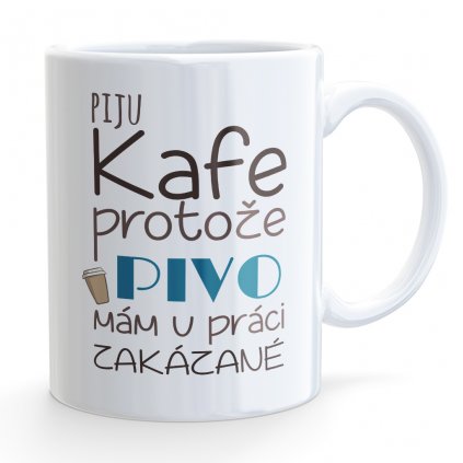 hrnecek bile mockup piju kafe protoze pivo mam zakazane