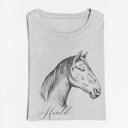 Pánské/Dámské tričko Kůň se jménem (Barva trička Bílé, Velikost 3XL, Střih Dámský)