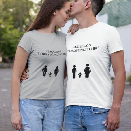 Dámské/Pánské tričko Hráč číslo 3 (Barva trička Bílé, Velikost 3XL, Střih Dámský)