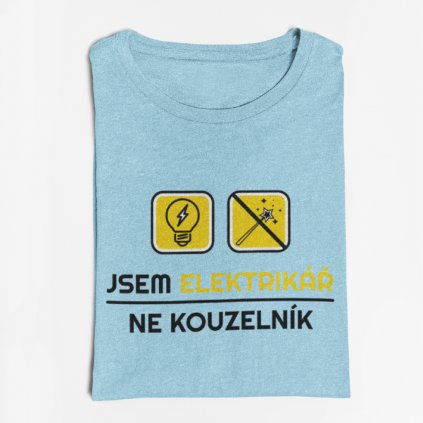 Pánské tričko Jsem elektrikář - ne kouzelník (Barva trička Bílé, Velikost 3XL)