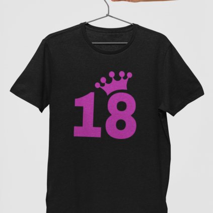 Dámské Narozeninové tričko 18 (korunka) (Barva trička Khaki, Velikost 3XL, Střih Dámské)