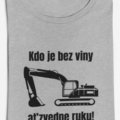 Pánské tričko Kdo je bez viny... (Barva trička Bílé, Velikost 3XL)