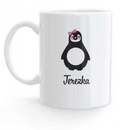 Sada hrnečků Penguins family (jméno na přání) (Druh potisku Dcera)