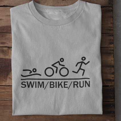 swim bike šedá