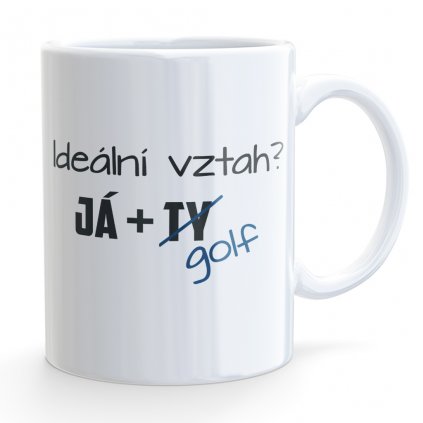 hrnecek bile mockup idealni vztah golf