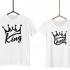 Trička KING & QUEEN Wildlove (cena za obě trička) (Varianta DÁMSKÉHO trička Bílé S, Varianta PÁNSKÉHO trička Bílé S)