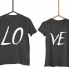 Párová trička Love (cena za obě trička) (Varianta DÁMSKÉHO trička Bílé S, Varianta PÁNSKÉHO trička Bílé S)