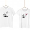 Párová trička Matka a Šroub (cena za obě trička) (Varianta DÁMSKÉHO trička Bílé S, Varianta PÁNSKÉHO trička Bílé S)