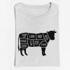 Pánské/dámské tričko Beef map black (Barva trička Bílé, Velikost XXXL, Střih Dámský)