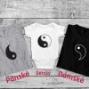 Set rodinných triček Ying Yang (Barva trička Bílé, Velikost 3XL, Střih Dámské)