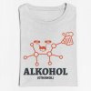 Pánské/Dámské tričko Alkohol (molekula) (Barva trička Bílé, Velikost 3XL, Střih Dámský)