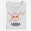 Dámské tričko Láska (molekula) (Barva trička Bílé, Velikost 3XL)