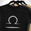 Pánské/Dámské tričko Znamení zvěrokruhu - váhy (Barva trička Černé, Velikost 3XL, Střih Dámské)