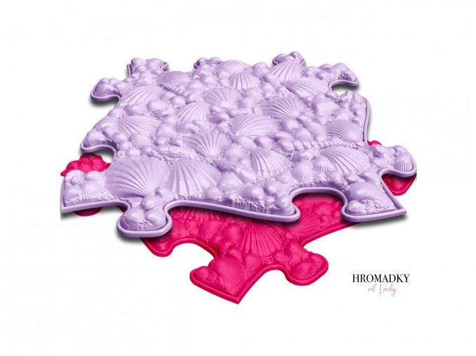 206 3 seashells layers pink lilac