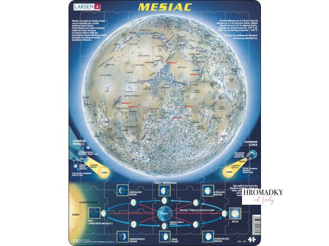 naucne obrazkove puzzle astronomia mesiac povrch mesiaca na priv 3157