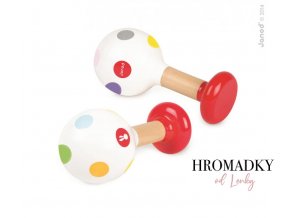 J07629 Detske drevene rumbagule pre deti Confetti Maracas Janod 1 ks od 1 roka a