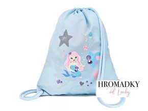 gymbag mermaid light blue
