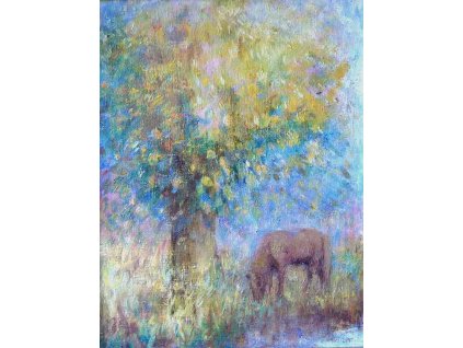 34 Zákoutí s lípou 35 x 45 cm 5000 Kč