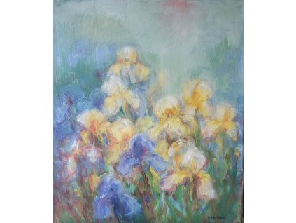 kosatce na louce 60x70 orez