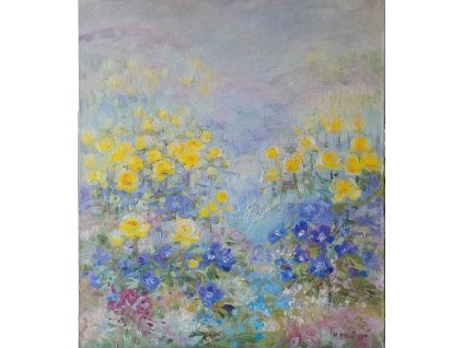 louka s pomnenkami a kakostem 70x80