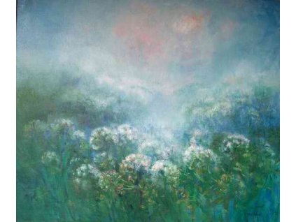 29 Zelenomodrá krajina 85 x 100 cm 30000 Kč