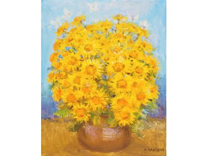 Zlatá kytice 50x65 orez