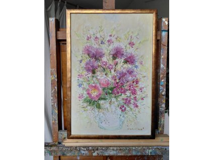 bodláky a šípková ruze40x60