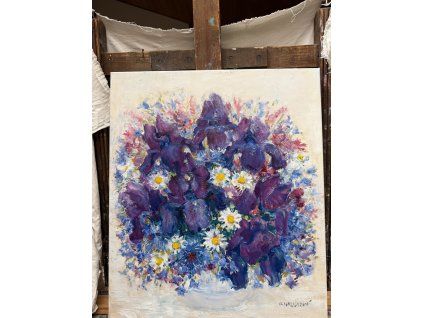 Kytice kosatců  60x70cm