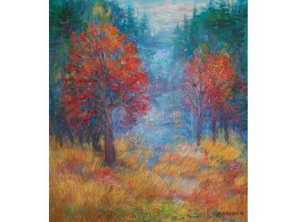 Jeřabiny u lesa 80x90cm 25.000, Kč