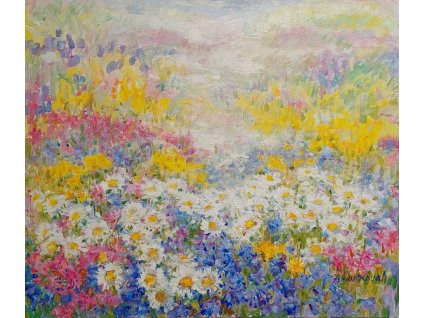Louka po ránu 100x85cm 32.000, Kč