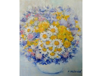 č.151 S kopretinami 30x35 4.000