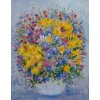 Pestrobarevná kytička z louky  35x45