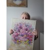 Růžová kytička  30x40cm