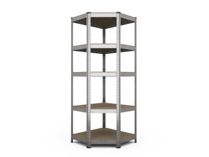 Kutni regal 2000x700x400x425 mm metalni pocinkovani 5-polica, nosivost 750 kg 1