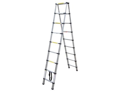 Aluminijske teleskopske ljestve 2x9 stupnjeva, visina 2,6 m 1