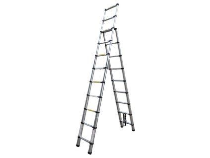 Aluminijske teleskopske ljestve 9 i 11 stepenica, visina 2,6 i 3,2 m 1